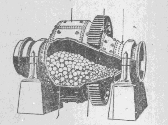 圓周排出型球磨機結構